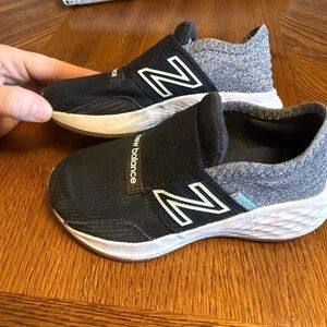 New Balance Kids Black and Gray Sneakers